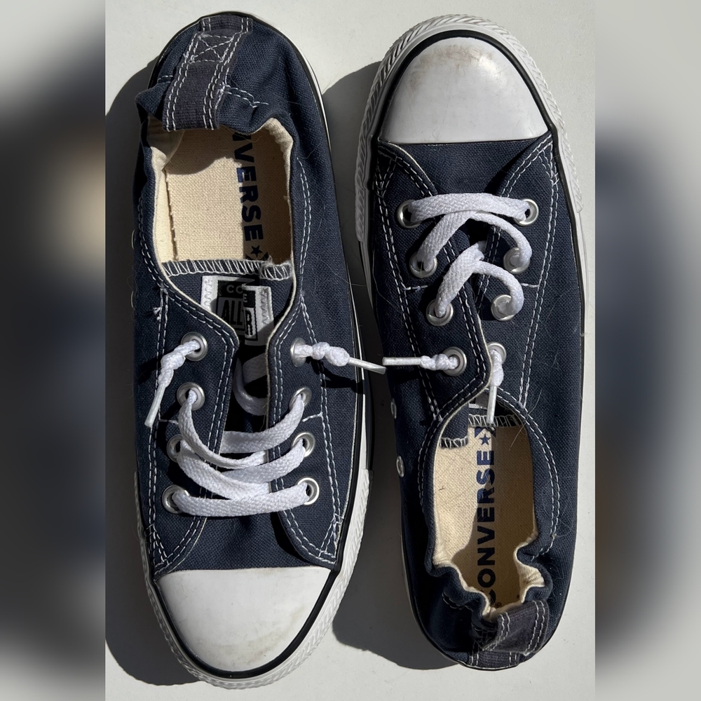Converse Women's Blue Canvas Sneakers - Picture 2 of 4